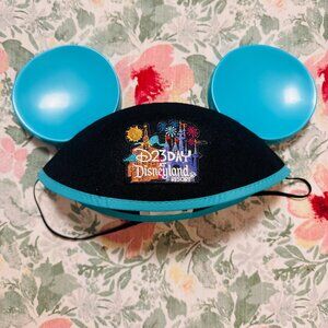 D23 Day At Disneyland Resort Hat Cap Mickey Mouse Ears Blue Aqua
